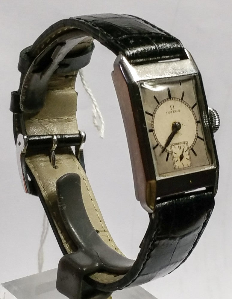 Original Two Tone Dial in Deco Style Stainless Steel Case 1934