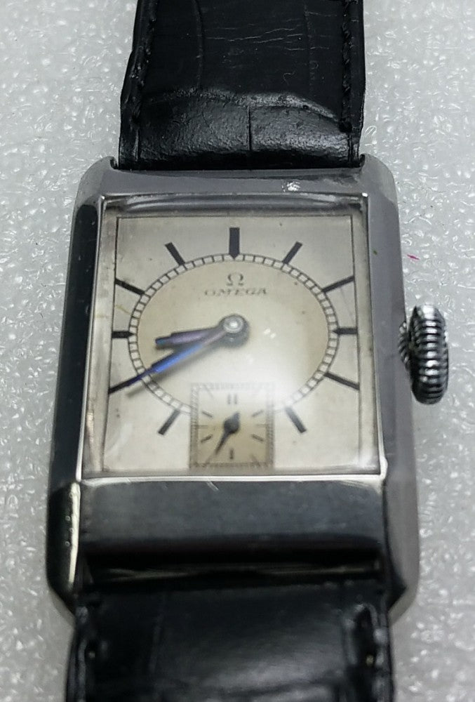 Original Two Tone Dial in Deco Style Stainless Steel Case 1934