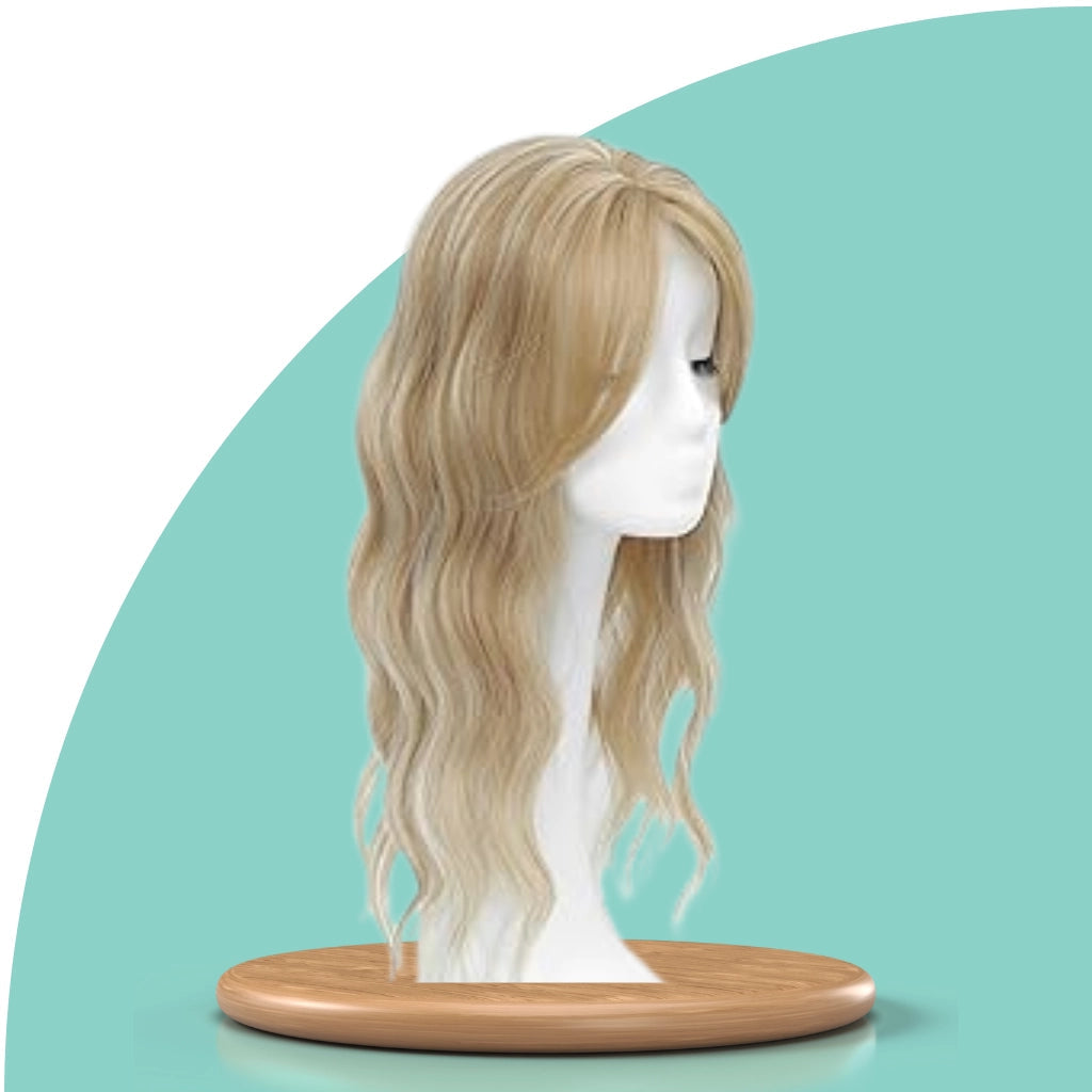 Top Closure – Natürlicher Haaransatz mit Pony 50 cm Welle | Für Haarausfall & lichte Stellen