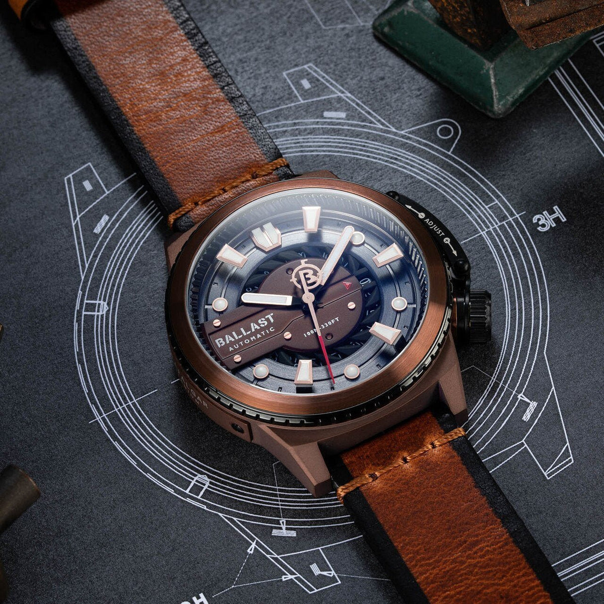 Trafalgar Titanium Automatic Rose Gold Brown