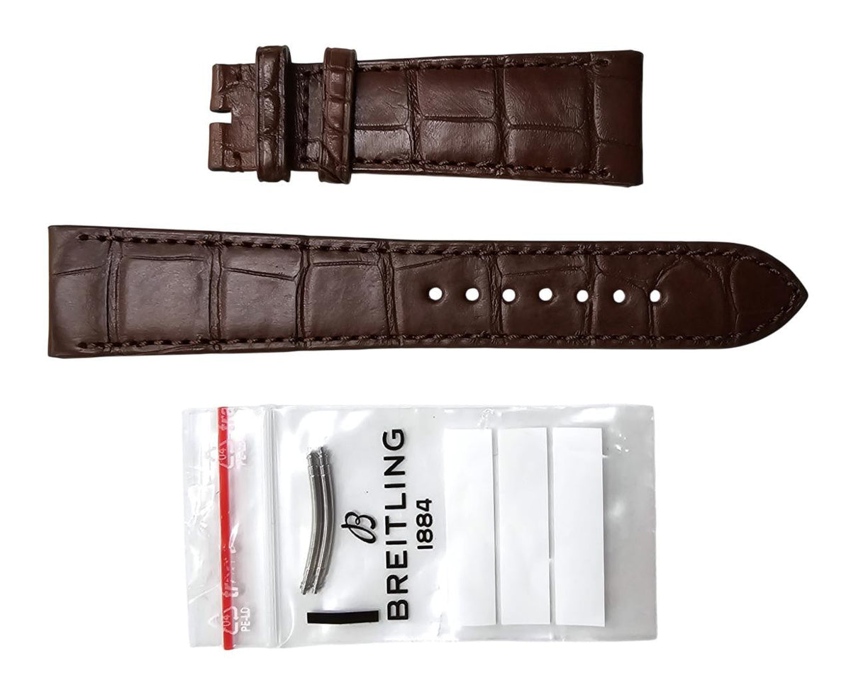 Brown 22/18 mm Alligator Leather Strap 1088P
