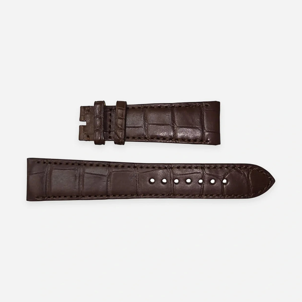 Brown 22/18 mm Alligator Leather Strap 1088P