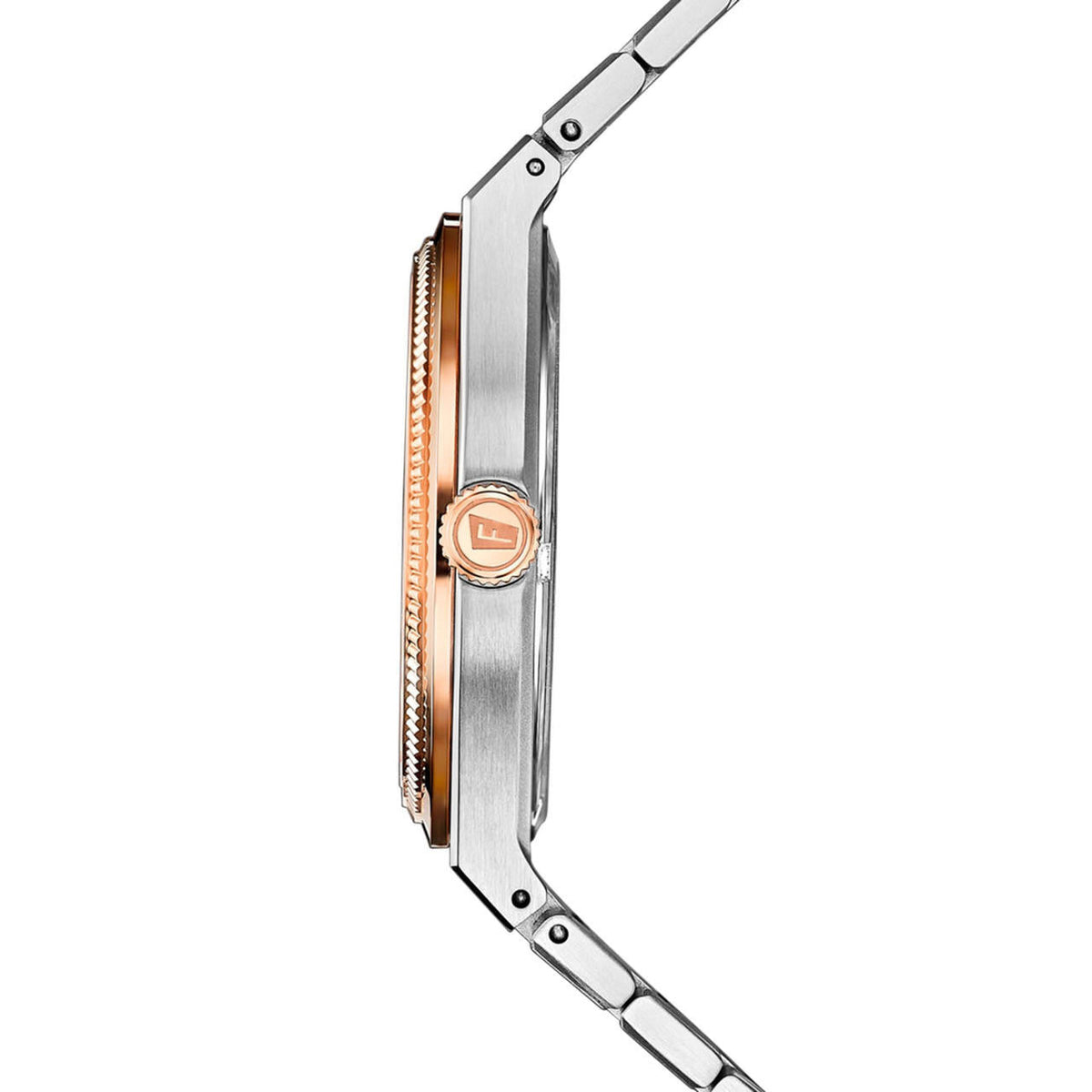 Swiss Made Quartz 35 mm Rose Gold Silver Dial Women's Watch