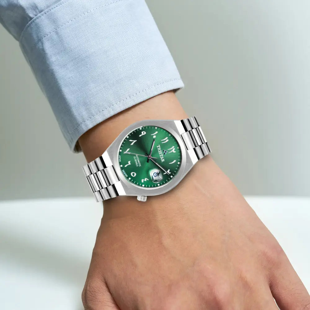 Automatic Green Dial Arabic Dial Stainless Steel Men's Watch