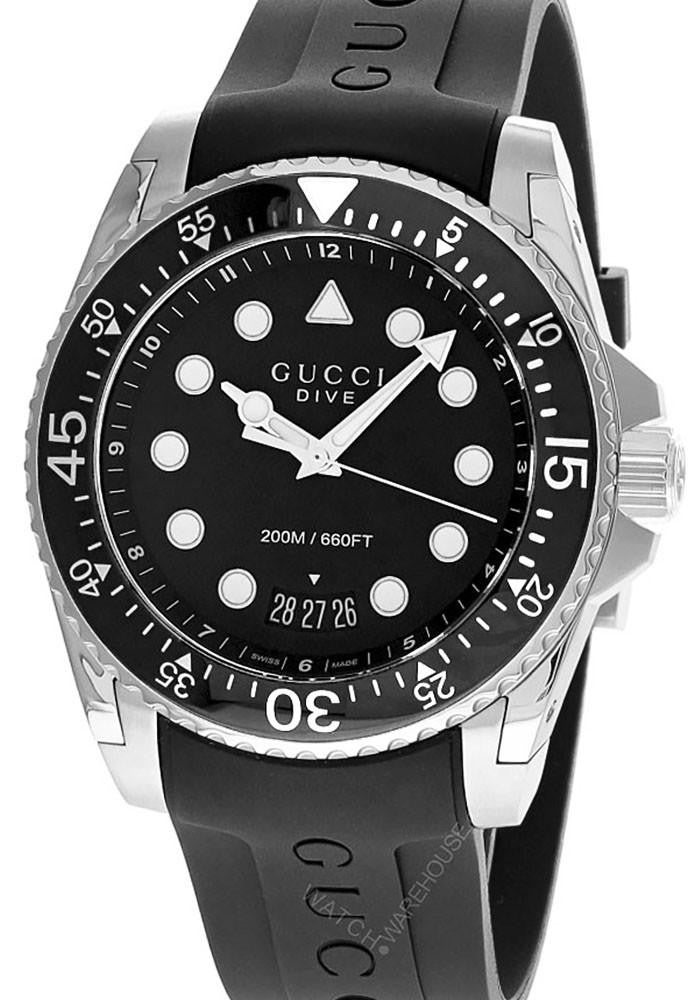 Dive 45 mm Quartz Stainless Steel Black Rubber Men's Watch