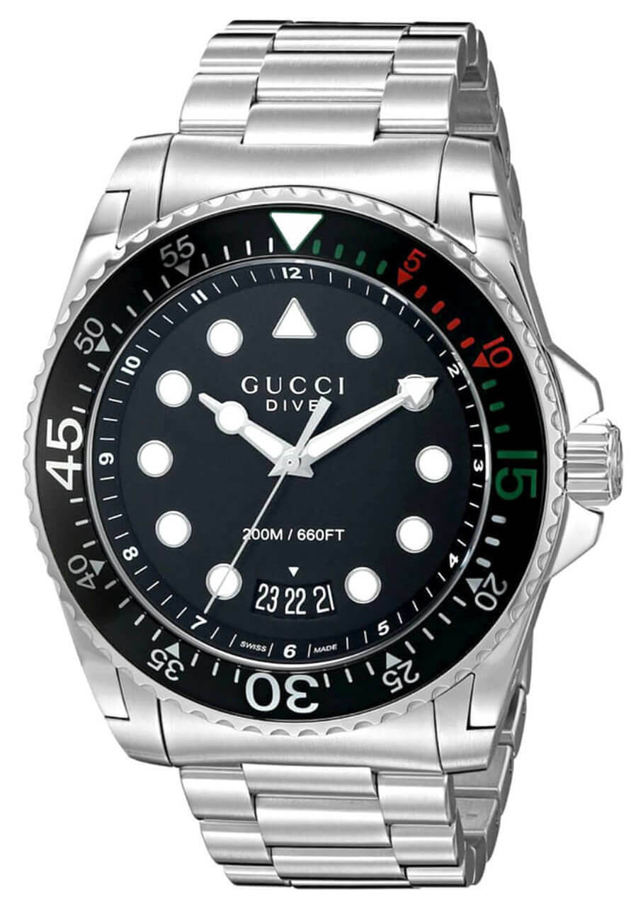 Dive 45 mm Stainless Steel Black Matte Dial Rotating Bezel Men's Watch