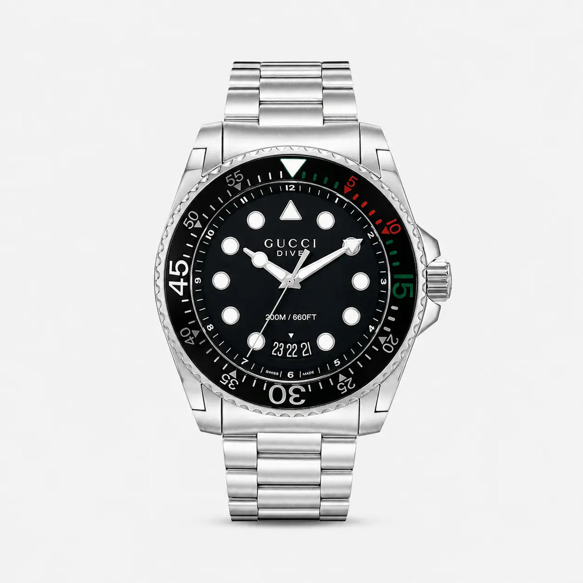 Dive 45 mm Stainless Steel Black Matte Dial Rotating Bezel Men's Watch