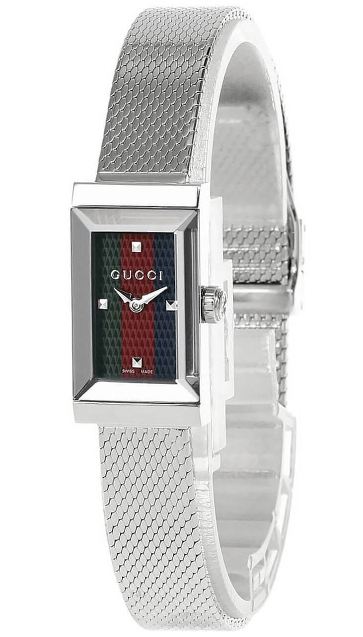 G-Frame 14x25 mm Stainless Steel Green/Red/Blue Dial Women's Watch