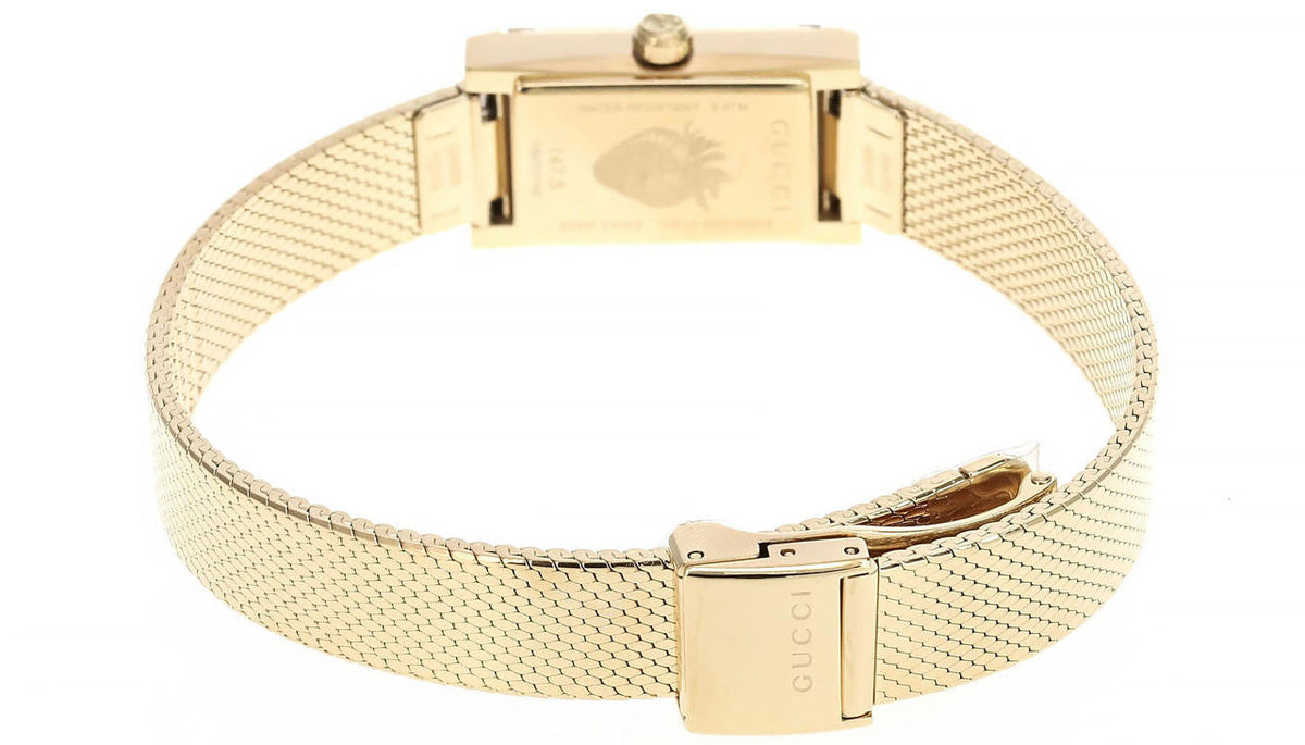 G-Frame White, Red, Navy Gold PVD Mesh Bracelet Watch