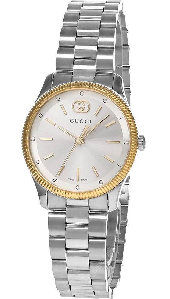G-Timeless 29 mm Stainless Steel Silver Dial Two-Tone Women's Watch