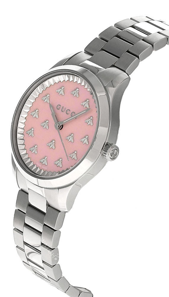 G-Timeless 32 mm Quartz Stainless Steel Pink Dial Women's Watch