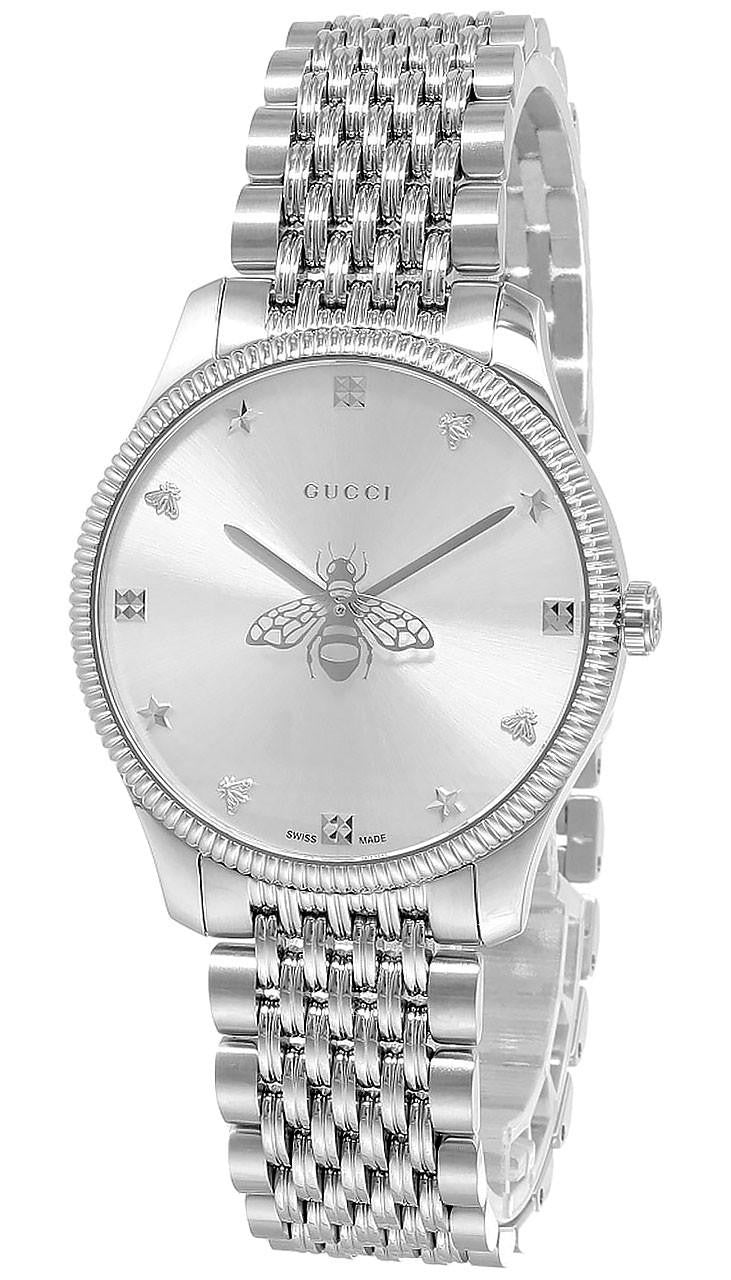 G-Timeless 36 mm Stainless Steel Silver Dial Slim Unisex Watch