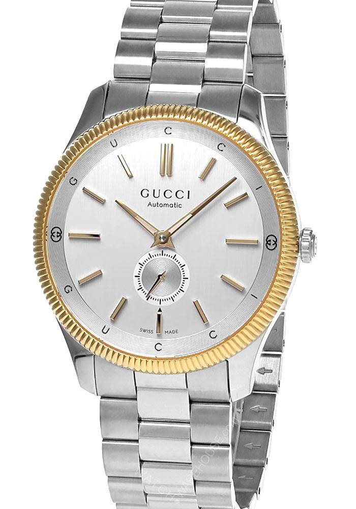 G-Timeless Automatic 40 mm Stainless Steel Silver Dial Two-Tone Men's Watch