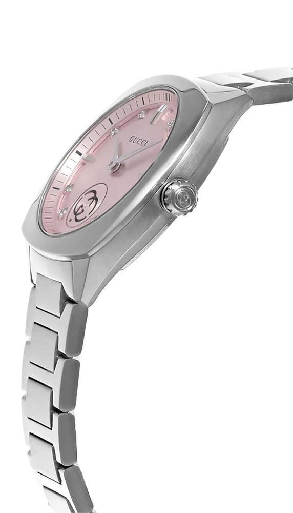 G-Timeless Quartz Stainless Steel 29 mm Pink Diamond Dial Women's Watch
