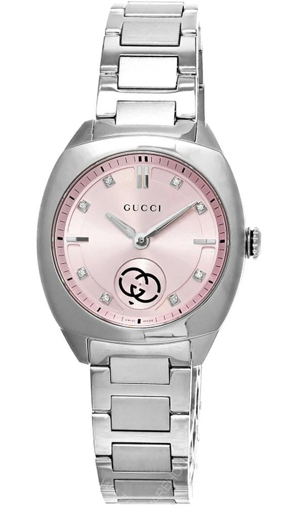 G-Timeless Quartz Stainless Steel 29 mm Pink Diamond Dial Women's Watch