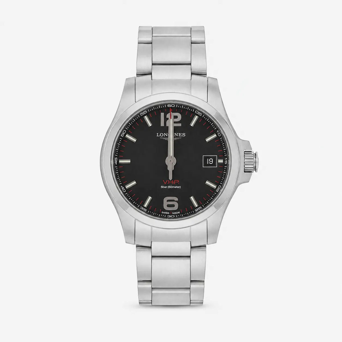 Conquest V.H.P Stainless Steel 41 mm Black Dial Men's Watch