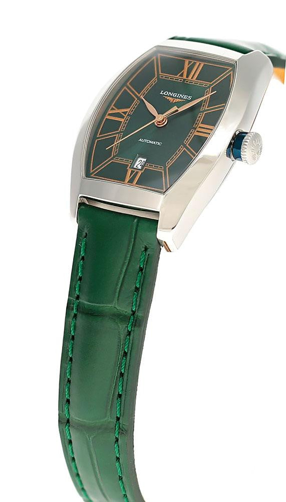 Evidenza Automatic 30 mm Green Dial Leather Women's Watch
