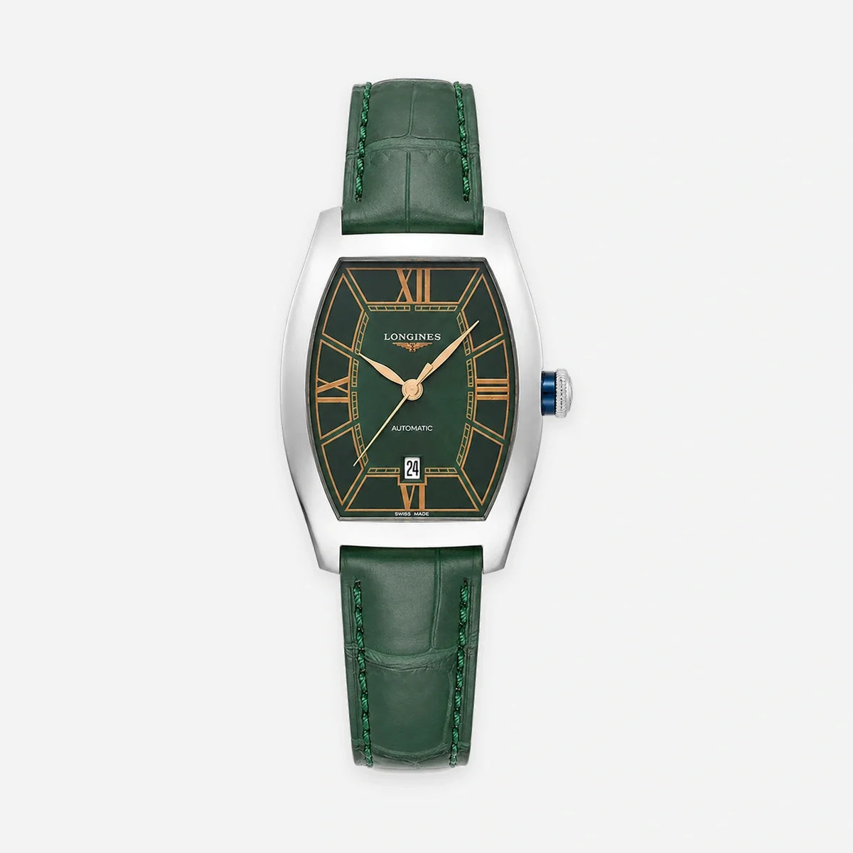 Evidenza Automatic 30 mm Green Dial Leather Women's Watch