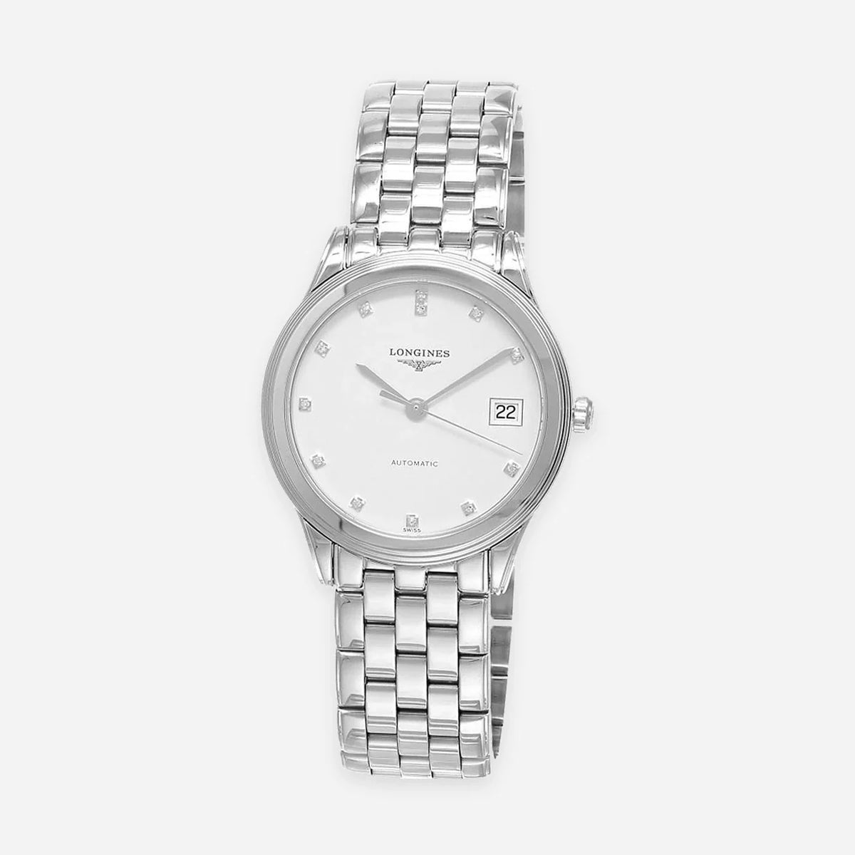 Flagship Automatic Stainless Steel 35 mm White Diamond Dial Women's Watch