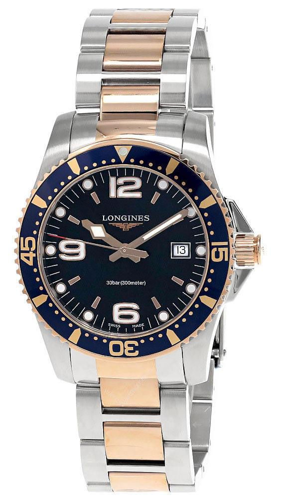 HydroConquest 41 mm Blue Dial 2Tone Men's Watch