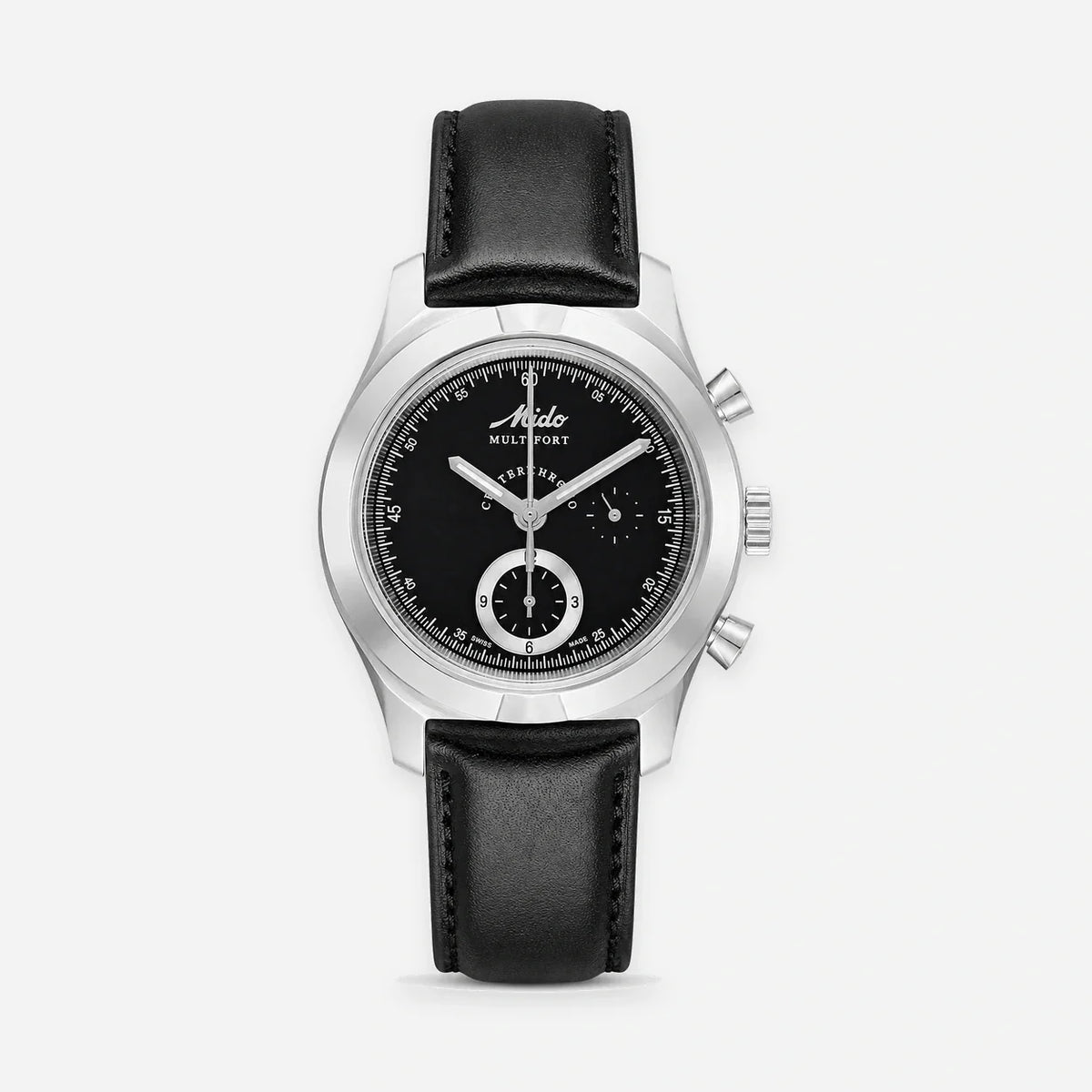 Multifort Centerchrono Automatic 39.5 mm Black Leather Men's Watch