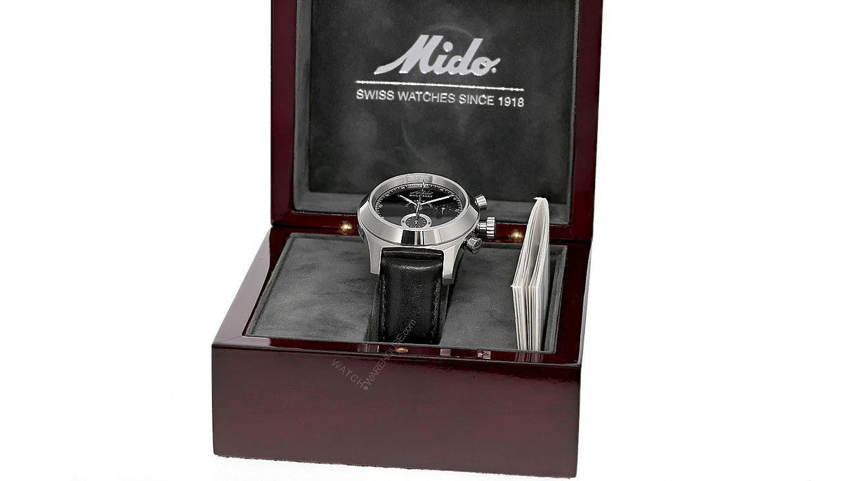 Multifort Centerchrono Automatic 39.5 mm Black Leather Men's Watch