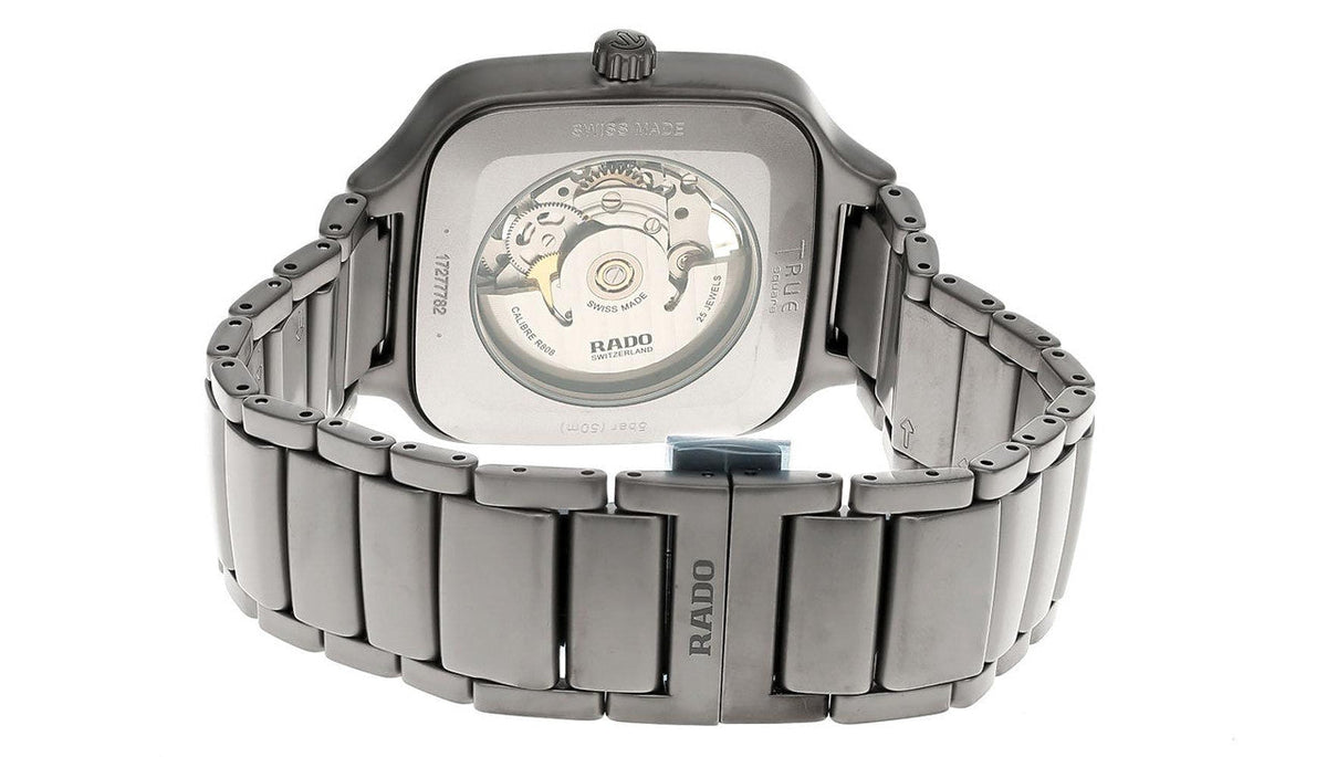 True Square Automatic Stainless Steel 38 mm Skeleton Dial Men's Watch