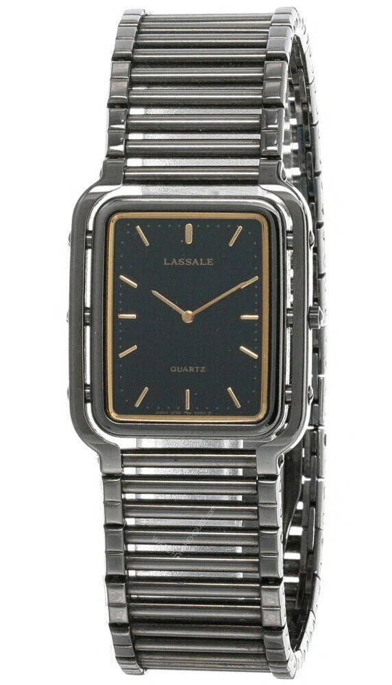 Lassale Black Dial Stainless Steel Men's Watch