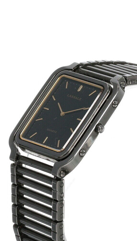 Lassale Black Dial Stainless Steel Men's Watch
