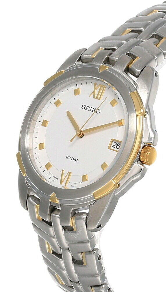White Dial Two-tone Stainless Steel Men's Watch