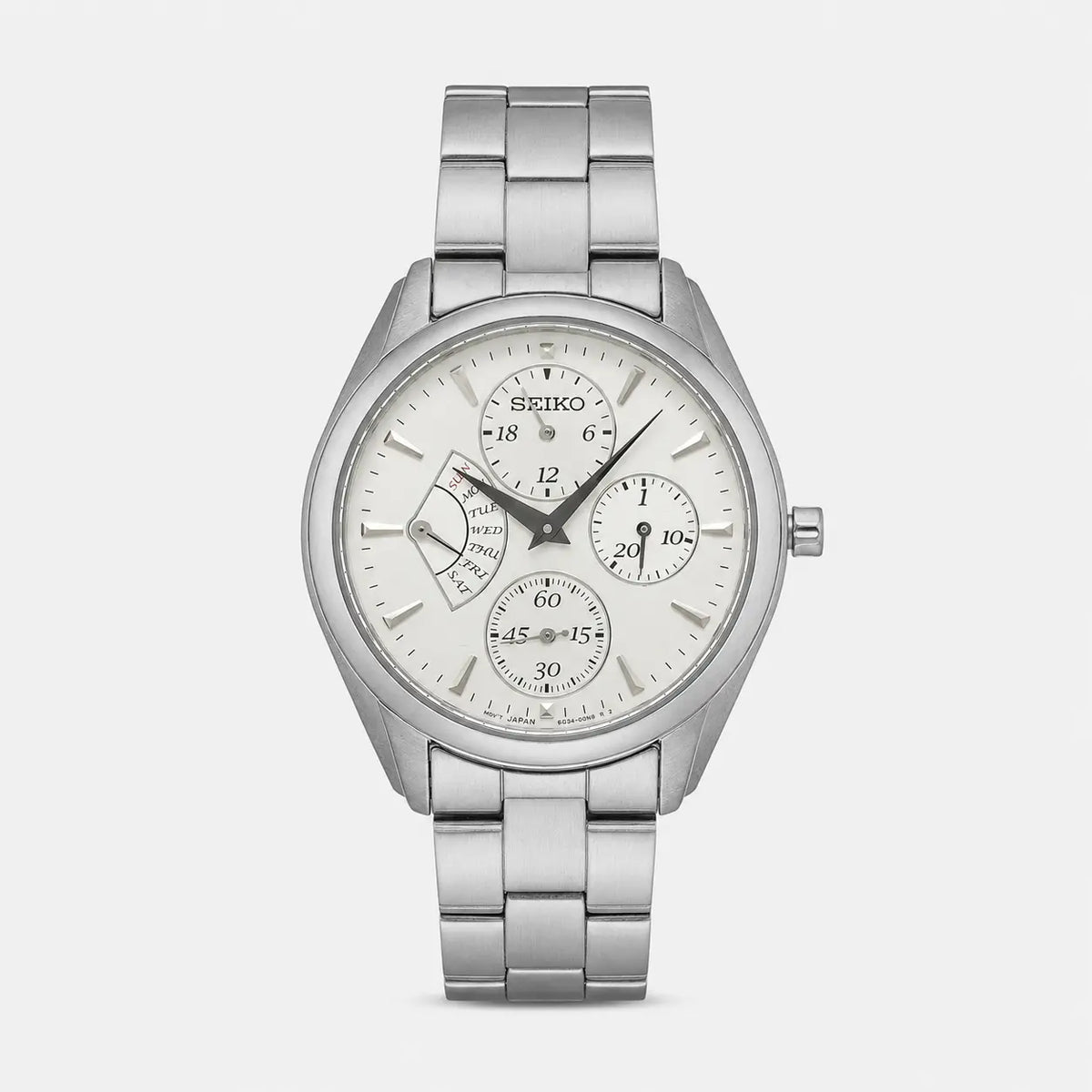 Quartz 35 mm White Dial Stainless Steel Women's Watch