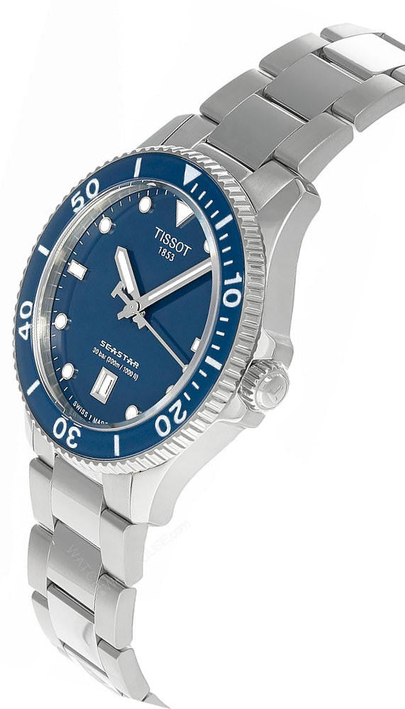 Seastar 1000 40 mm Quartz Stainless Steel Blue Dial Men's Watch