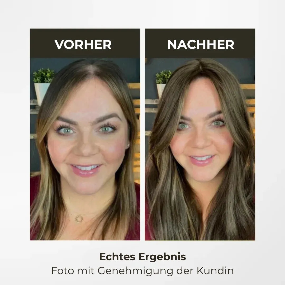 Top Closure mit Pony 45 cm | Natürliches Haarteil für lichte Stellen & Alopezie