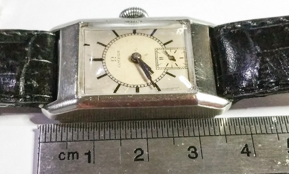 Original Two Tone Dial in Deco Style Stainless Steel Case 1934