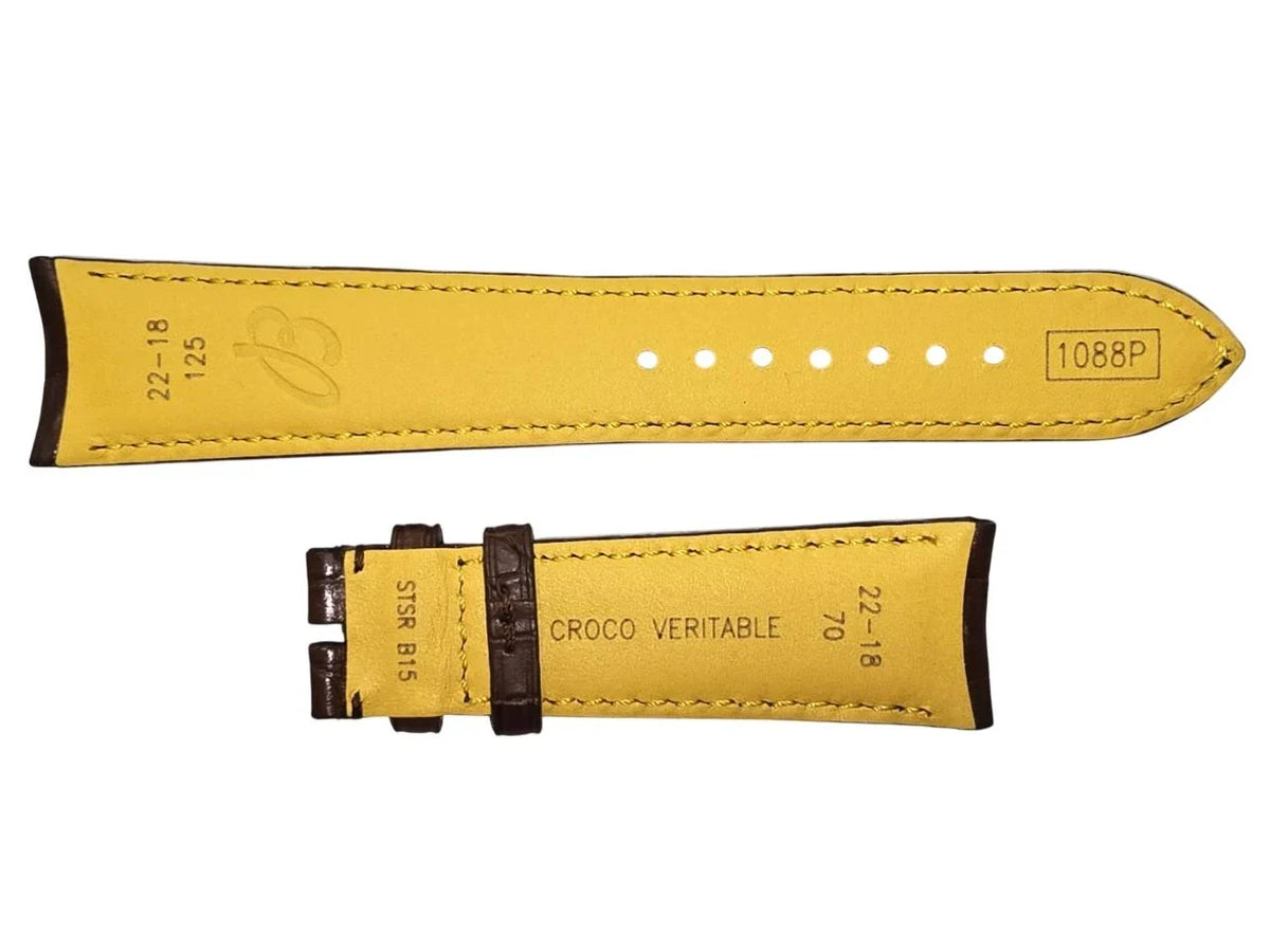 Brown 22/18 mm Alligator Leather Strap 1088P