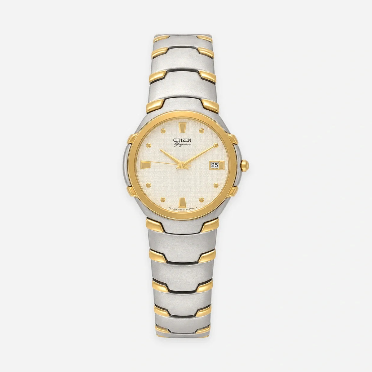 Elegance Gold Dial Two-tone Stainless Steel Men's Watch