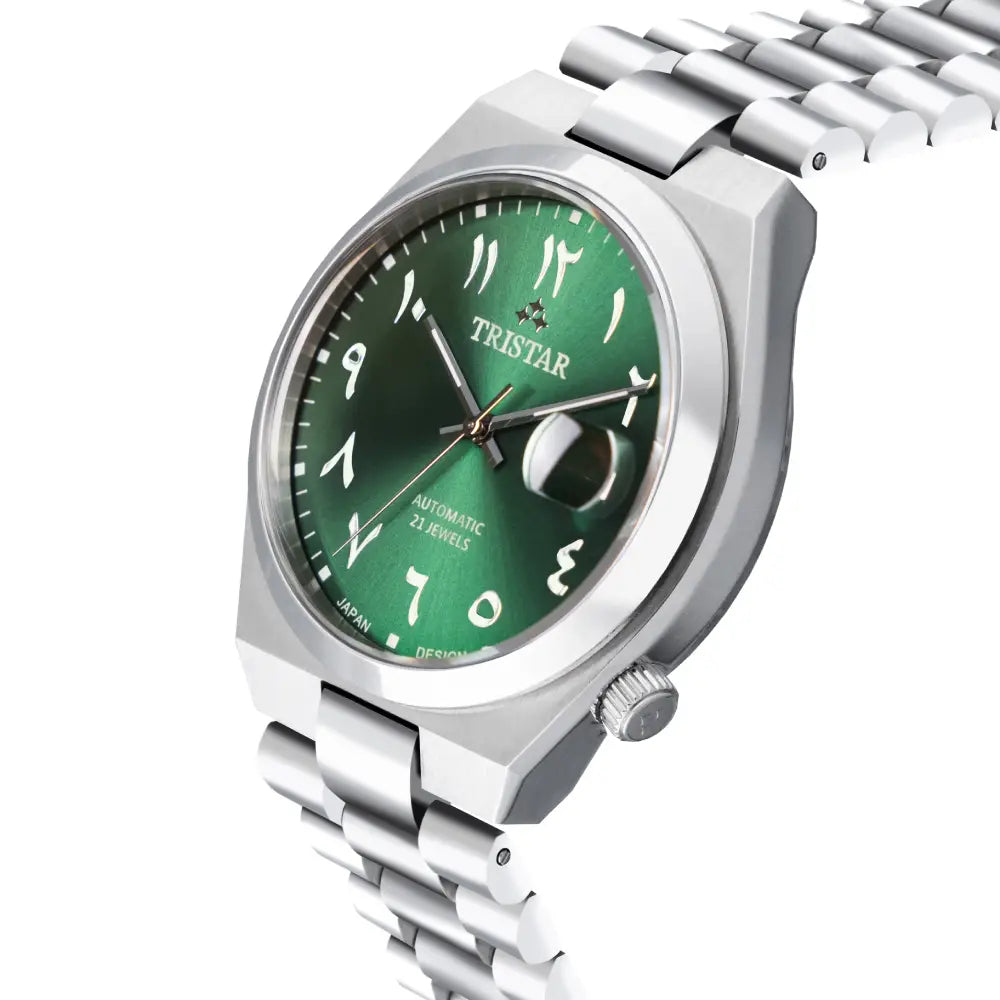 Automatic Green Dial Arabic Dial Stainless Steel Men's Watch