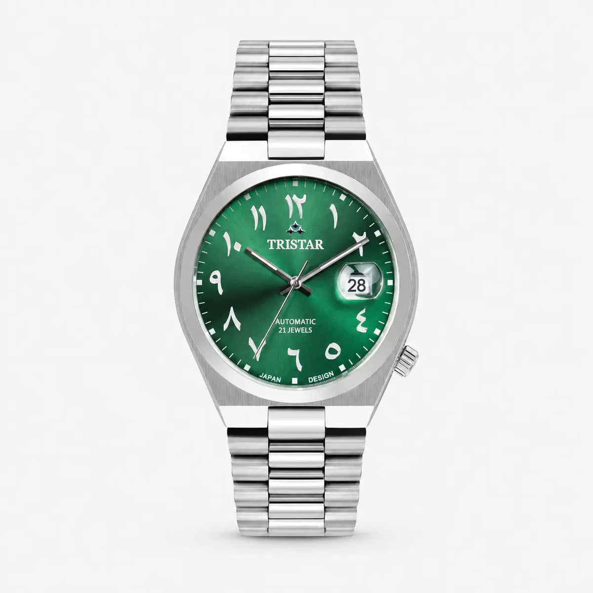 Automatic Green Dial Arabic Dial Stainless Steel Men's Watch