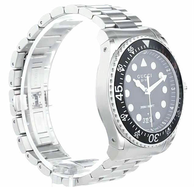 Dive 45 mm Stainless Steel Black Matte Dial Rotating Bezel Men's Watch