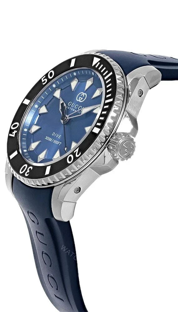 Dive Automatic Stainless Steel 40 mm Blue Dial/Rubber Men's Watch
