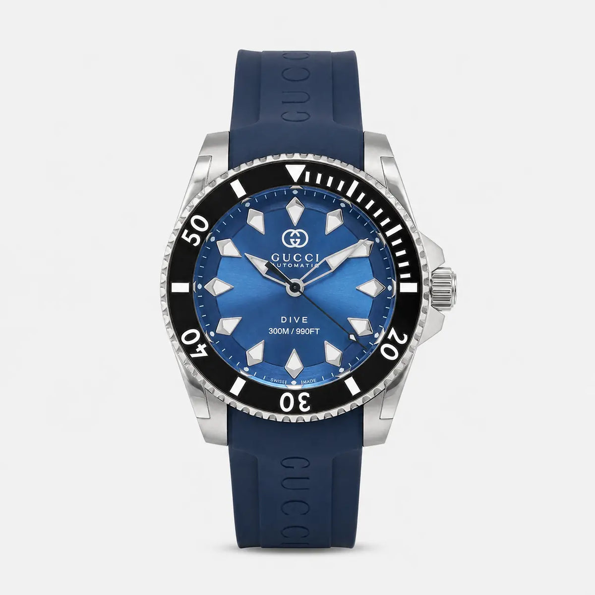 Dive Automatic Stainless Steel 40 mm Blue Dial/Rubber Men's Watch