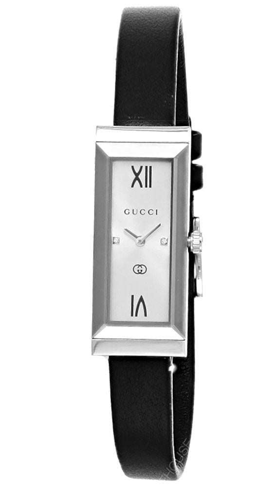 G-Frame Quartz 14x34 mm Black Dial Leather Women's Watch