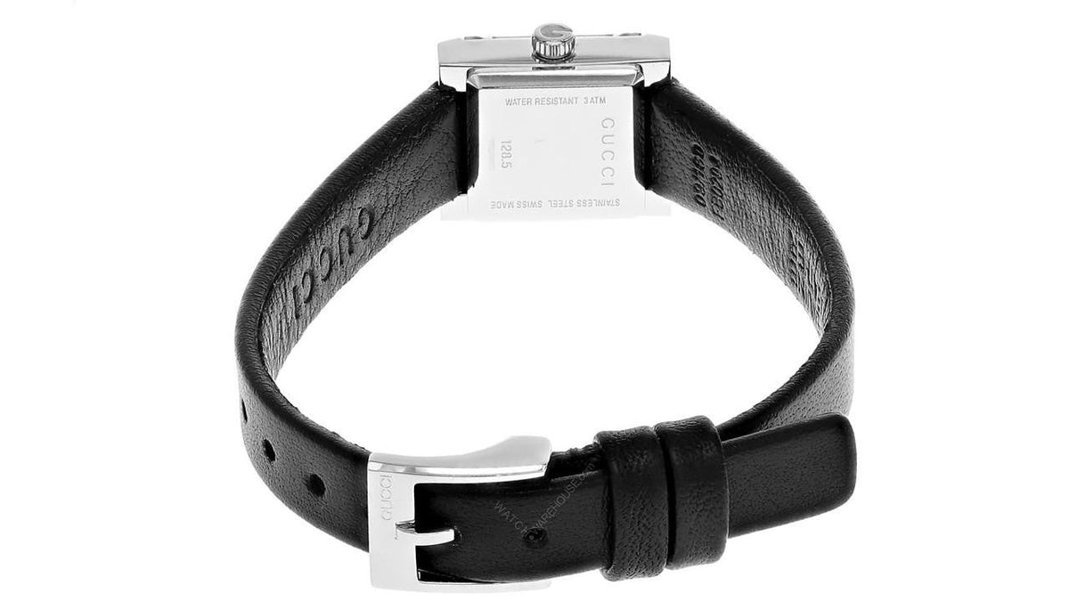 G-Frame Quartz Stainless Steel 14x18 mm Black Dial Leather Women's Watch