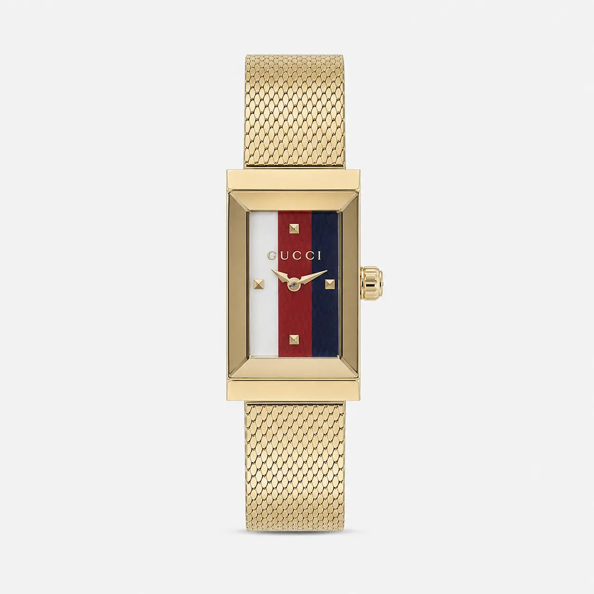 G-Frame White, Red, Navy Gold PVD Mesh Bracelet Watch