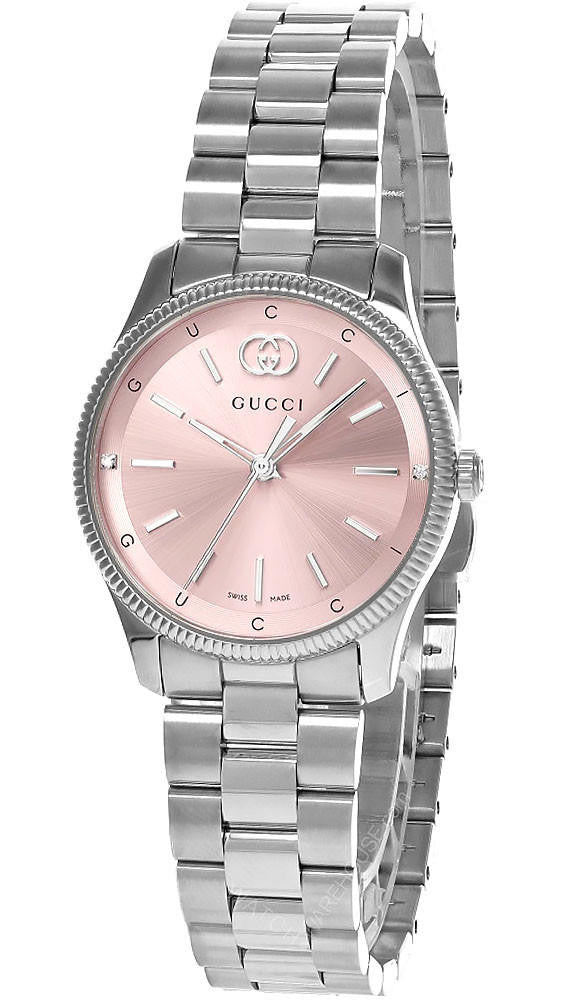 G-Timeless 29 mm Stainless Steel Pink Dial Women's Watch