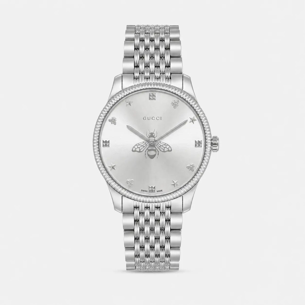 G-Timeless 36 mm Stainless Steel Silver Dial Slim Unisex Watch