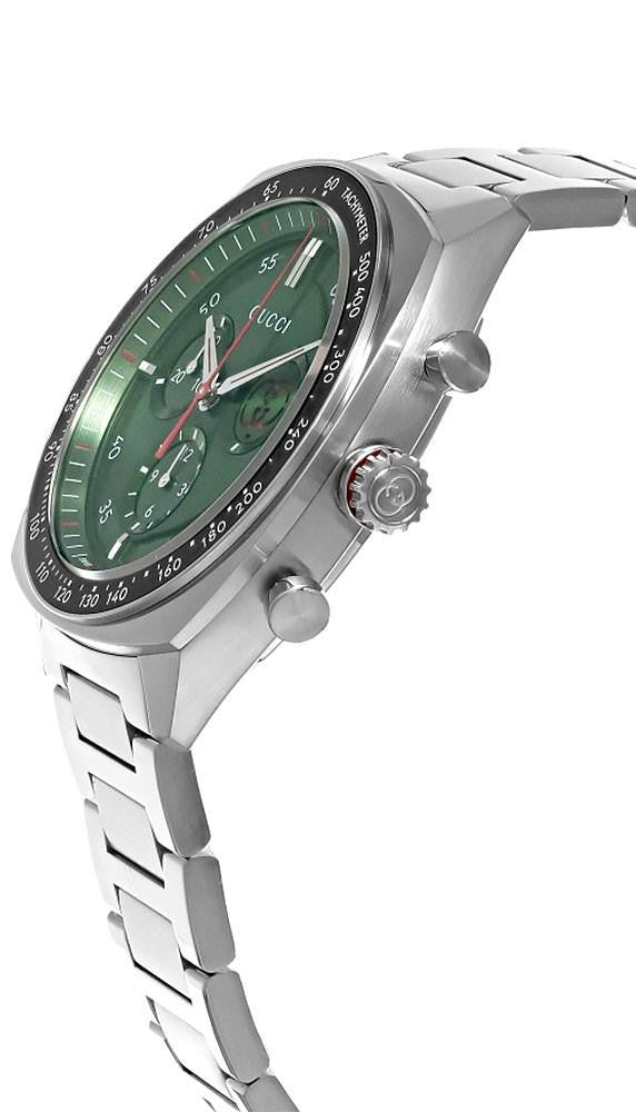 Interlocking G Quartz Stainless Steel 41 mm Green Dial Men's Watch