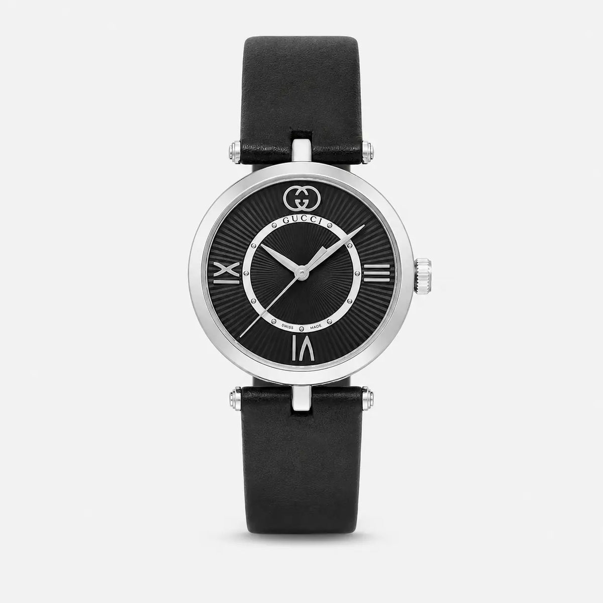 Model 2000 Quartz 30 mm Black Leather Women's Watch