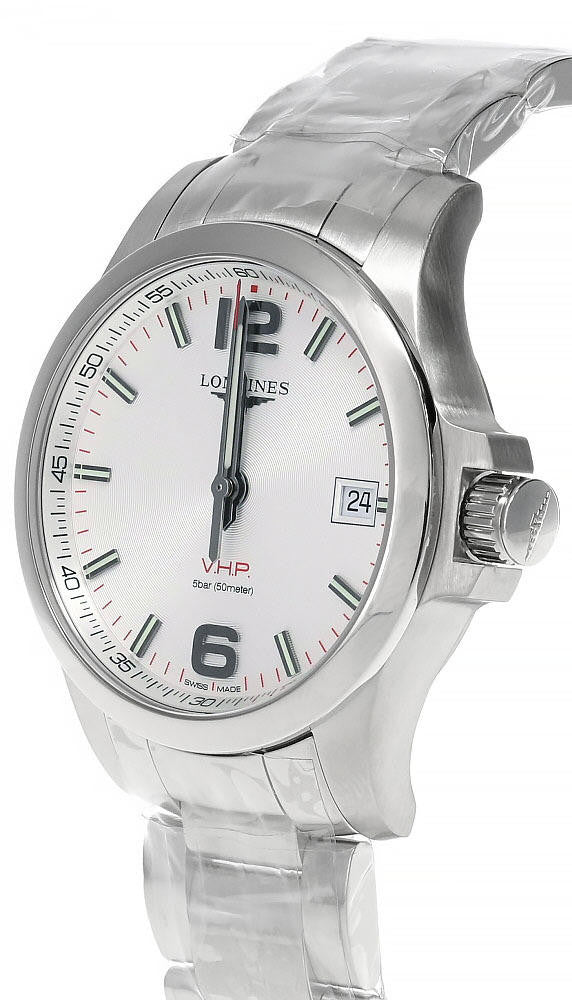 Conquest V.H.P. 41 mm Silver Dial Men's Watch