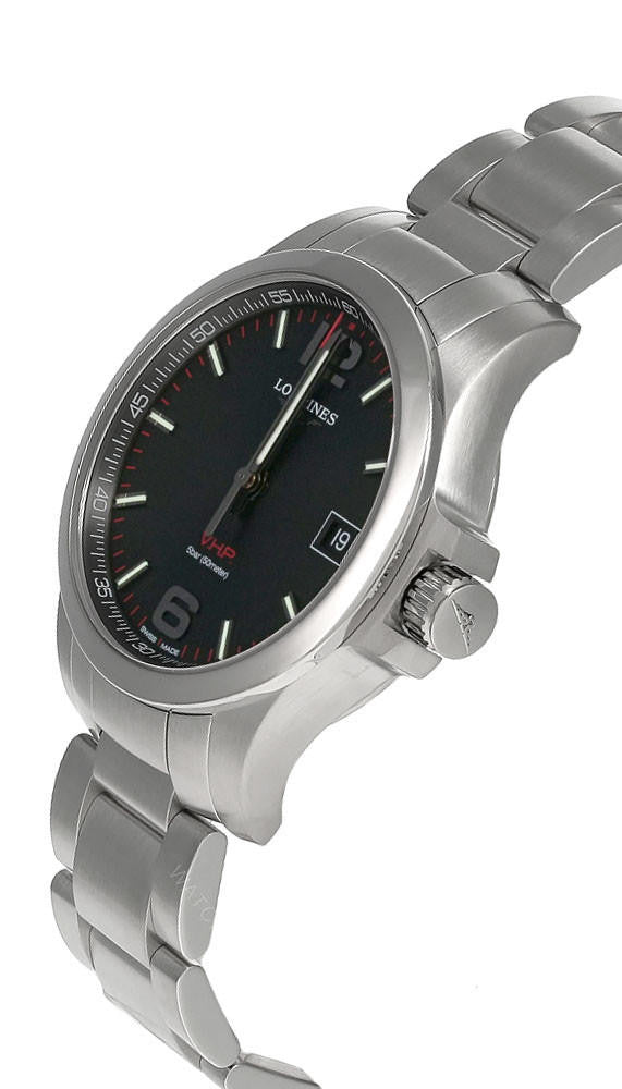 Conquest V.H.P Stainless Steel 41 mm Black Dial Men's Watch